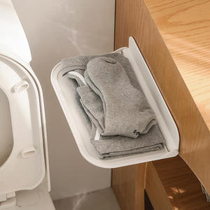 Étagère murale pliable en plastique pour salle de bain, support de téléphone sans perçage, plateau pour l'organisation des petits espaces - Product Image 2