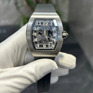 Reloj de Pulsera de Titanio Ultrafino para Hombre, Estilo Vintage, Caja Tonneau, Correa de Goma, Reloj Mecánico Automático de Zafiro - Product Image 2