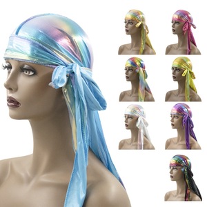 Magnifique Durag Ondulé pour Hommes, Bandeau en Satin Soyeux, <span class=keywords><strong>Bandana</strong></span> en Satin Duragsic avec Longue Bande en Polyester Respirant - Product Image 3