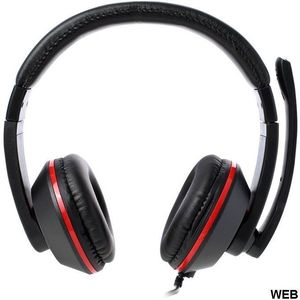 Auriculares para juegos Tucci X5 con micrófono, color negro y rojo - Product Image 3