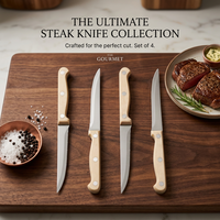 Couteau à steak professionnel micro-dentelé, manche en POM, acier inoxydable pleine tige, couverts de restaurant, vente en gros