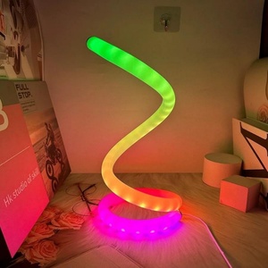 Night Light Desk Lamp Creative RGB Phantom Color Spiral LED <b>Table</b> Lamp Minimalist Dimmable <b>USB</b> Power Bedroom Office <b>Bedside</b> - Product Image 2