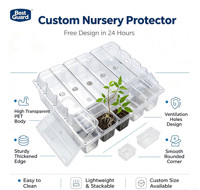 Custom Recyclable PET Blister Plant Nursery Packaging Clamshell Tray for Seedling Growth Flower Seedlings Disposable