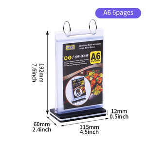 Nhà Máy Đa Kích Thước Đứng Tái Sử Dụng A4 Đơn Chủ 6 Trang Giá Hiển Thị Đứng Acrylic Giữ Dấu Hiệu Nhỏ Gọn Cho Bia Cửa Hàng - Product Image 4