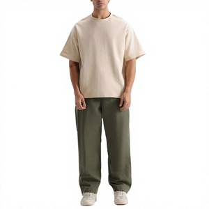 T-shirt décontracté en coton mélangé respirant et à séchage rapide, design personnalisé grande taille, mode estivale streetwear - Product Image 1