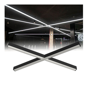 โคมไฟระย้า LED แบบเส้น DALI-DT8 ปรับความสว่างได้ รูปทรงสี่เหลี่ยม เชื่อมต่อกันได้ เหมาะสำหรับโรงแรม รูปทรงยาว พร้อมรีโมทคอนโทรล - Product Image 2