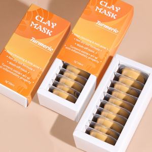 Masque de boue naturel et biologique pour le soin du visage, en gros usine : Curcuma, Aloès, Matcha, Thé Noir, Argile Rose - Product Image 3