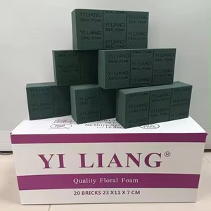 Yiliang Bọt Sanding Khối Tươi Màu Xanh Lá Cây Bọt Hoa Bọt 20Pcs/CTN Chi Nhánh Bùn Màu Xanh Lá Cây Hoa Tươi Mặt Hàng Trang Trí - Product Image 2