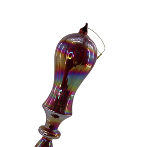 Rouge coloré 9*52cm boule de verre glaçon taille personnalisable guirlande ornements suspendus peint à la main boîte mur décorations de vacances - Product Image 2