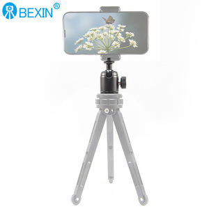 Mini Trípode Bexin de Aleación de Aluminio, 3 Secciones con Bloqueo de Perilla, Soporte Portátil para Teléfono Móvil - Product Image 1