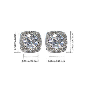 1ct D Color Fine Jewelry Moissanite Diamond <strong>Earring</strong> 925 Sterling Silver Hip Hop Women VVS Moissanite Stud <strong>Earrings</strong> - Product Image 1