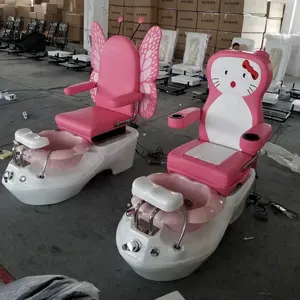فراشة كرسي باديكير للأطفال الوردي اللون