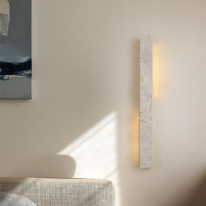 Wabi-Sabi Yellow Cave <span class=keywords><strong>Stone</strong></span> LED Lámpara de pared Dormitorio Mesita de noche Travertino Sala de estar Pasillo Pasaje Tira larga Diseño de Bollo de pared - Product Image 3