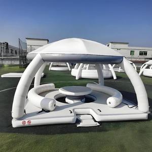 Plataforma Flutuante Inflável de PVC para Parque Aquático, Tenda Dock Island, Capacidade de 100-500kg para 5-10 Passageiros - Product Image 1