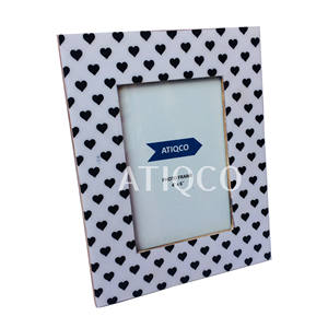 Cadre photo en bois Halloween promotionnel noir feu impressions géométriques cadres modernes designs uniques élégants Look classique - Product Image 2