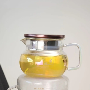 Tetera Moderna Ecológica de Vidrio Borosilicato de 12 oz con Filtro de Acero Inoxidable y Tapa, Logotipo Personalizado, Resistente al Calor - Product Image 5