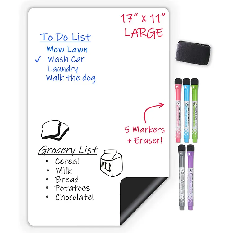 Daily Magnetic Weekly Planner Notepad Whiteboard Fridge Magnet Notepad With Pen Holder