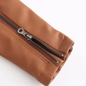 Chaqueta de cuero genuino de alto rendimiento para mujer, para invierno, transpirable, cómoda, nuevo diseño, con tejido de punto. - Product Image 4