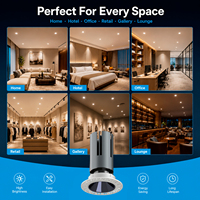 Downlight LED 3 pouces 22W 1980LM 0-10V Dimmable IP54 5CCT 15-60 °   Projecteur encastré commercial à angle de faisceau étroit et haute efficacité >90LM/W