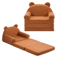 Siège pliant compact et léger en mousse compressée motif ours de dessin animé pour enfants, tout-petits et bébés – Fauteuil de jeu pour salon