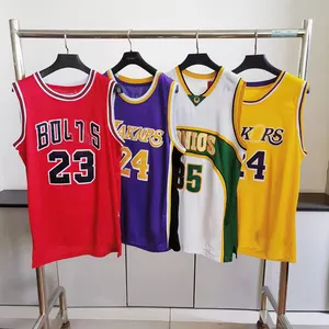 Jersey kustom Pria Wanita, baju pakaian olahraga basket kosong lapisan ganda