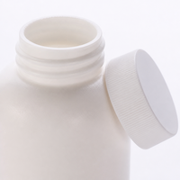 Flacon à pilules en plastique HDPE à col étroit de 200 ml avec logo personnalisé, conteneur de capsules de vitamine C de 200 cc à col étroit avec bouchon à vis