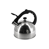Théière à café en acier inoxydable de 2,5 l avec poignée en PP pour cuisinières à gaz