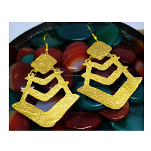 2024 aros ovalados de uso diario hechos a mano, latón sin plomo, pendientes de tuerca de hoja de Ginkgo, pendientes de flores para damas de Arkansas - Product Image 5