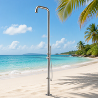 Ensemble de douche en acier inoxydable 316L, colonne de douche chaude et froide pour jardin, plage, piscine, extérieur