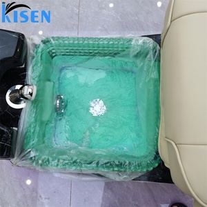 Sillón de Pedicura Multifuncional KISEN, Spa con Llenado/Escurrido Automático, Respaldo Reclinable, Cuero Sintético, Portátil, para Salón de Belleza y Uñas - Product Image 6
