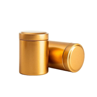 Petite boîte en fer blanc 45*65mm, petit récipient alimentaire pour café, thé, bonbons, thé en vrac, conteneur de rangement