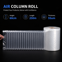 Rouleau de film gonflable antichoc à colonnes d'air, taille personnalisée, fournisseur en gros, pour emballage de protection et amortissement