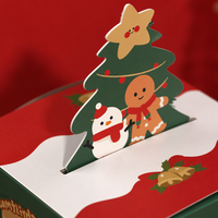 Boîtes cadeaux de Noël, boîtes à pâtisserie, boîtes à biscuits croquants flocon de neige, boîtes à nougat, boîtes à toffee avec fenêtre, en carton blanc, à transporter à la main