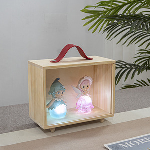 Con Số Đồ Chơi Búp Bê Hiển Thị <span class=keywords><strong>Handmade</strong></span> Đánh Bóng Bằng Gỗ Thân Thiện Với Môi Hộp Quà Tặng Với Trong Suốt Acrylic Trượt Nắp Và Xử Lý - Product Image 3