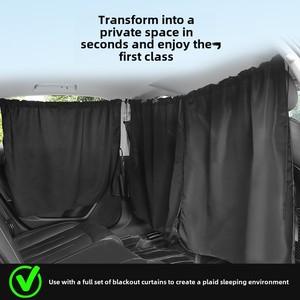 Five-Piece Set Sunshade Enhanced Privacy Mesh Car Rear Partition Curtains with Heat Insulation Features - Product Image 5
