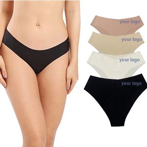 กางเกงชั้นในขายส่ง ผ้าไหมน้ำแข็ง ไนลอน ไร้รอยต่อ ตัดด้วยเลเซอร์ สไตล์ฮิปสเตอร์ สำหรับผู้หญิง - Product Image 2