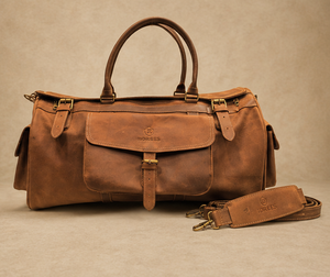Full Grain Cow Leather Duffle <b>Bag</b> Personalized <b>Gift</b> - Product Image 6