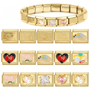 Italian-style Christian Unisex Charms Module DIY Gold-base Light-luxury Creative Personalized Accessories <b>Bracelets</b> - Product Image 4