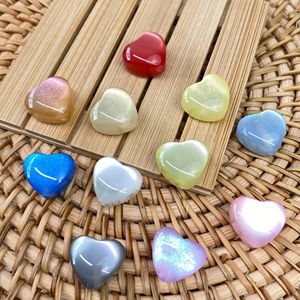 Perles Cœur Œil de Chat Scintillantes à Couleurs Changeantes pour DIY Chaîne de Téléphone, Collier, Pendentif, Accessoire - Product Image 2