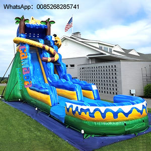 Toboggan aquatique gonflable commercial en PVC pour extérieur, couleur personnalisée, pour enfants et adultes, garantie 2 ans, kits de réparation, souffleur inclus, pour la maison - Product Image 1