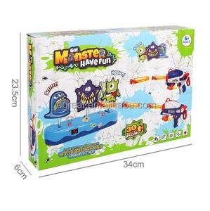 Juego de objetivos digitales de tiro Monster Style ABS con puntuación y reinicio automático, incluye 2 <span class=keywords><strong>pistolas</strong></span> y 30 balas, compatible con armas de fuego. - Product Image 2