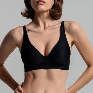 Sutiã Bralette Feminino 2025 Traceless Jelly com Decote V Profundo, Suporte Fino e Macio, Confortável, para Seios Grandes que Parecem Menores, Respirável e em Tricô - Product Image 5