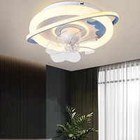 Chambre d'enfant personnalisée dessin animé décoratif chambre d'enfant licorne ventilateur de plafond intelligent lumière garçon créatif astronaute éclairage LED