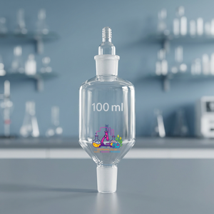 ภาชนะเก็บแมลงทรงกระบอกสำหรับห้องปฏิบัติการ ขนาด 100 มล. ทำจากแก้วเกรดห้องปฏิบัติการ พร้อมข้อต่อแก้วเจียรแบบกรวยขนาด 24/29 สำหรับใช้ในห้องปฏิบัติการ - Product Image 2