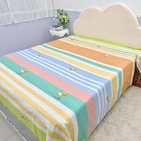 Ensemble de draps de lit pour la maison, tissu polyester grossier, ensemble de literie tissé, confortable, toutes saisons, ensemble de 4 pièces