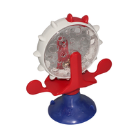 Juego Interactivo para Gatos: Comedero Molino de Viento con Salida de Premios Ajustable, Estructura Giratoria, Ventosa de Plástico Estable, Lujo Moderno