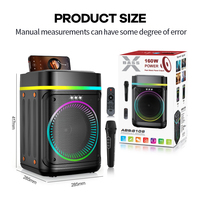 Altavoz Karaoke Portátil de Alta Potencia de 160 W con Bluetooth, Woofer de 10 Pulgadas, Luces RGB para Fiestas, TWS, USB, TF, Control Remoto, Carga Tipo C, Sistema de Cine en Casa