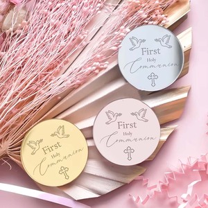 Décoration de gâteau en acrylique pour Première <span class=keywords><strong>Communion</strong></span>, motif ange et croix, pour gâteaux et desserts, idéale pour baby shower et fêtes de baptême, avec inscription « Dieu bénisse » - Product Image 4