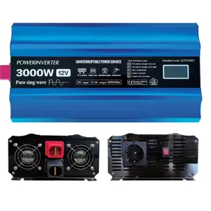 Soket Eropa Inverter daya, Inverter daya mobil 3000W 24V 12V 6000W untuk truk uap, parkir AC