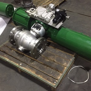 Conexión de 2 piezas con brida, neumática, de acero inoxidable, tipo bola QA647-150lb-CF8M - Product Image 1